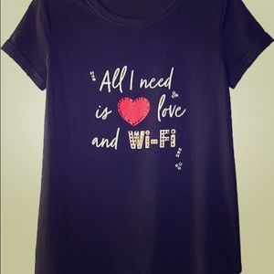 All i need is love and wifi Tee